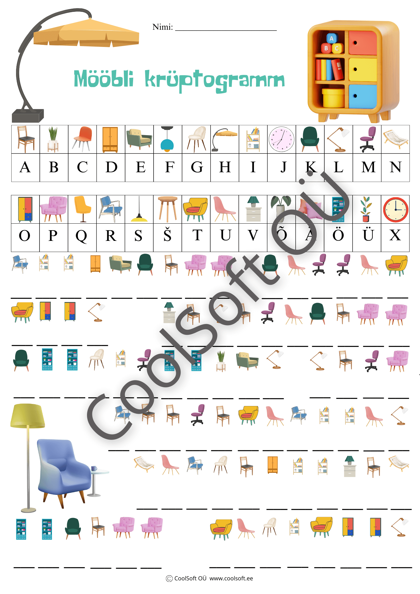 Volbripaeva-kruptogramm-–-tooleht-lastele-1 Volbripäeva krüptogrammi tööleht lastele nõiateemaliste piltidega