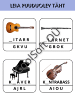 Leia puuduv täht tööleht