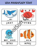 Leia puuduv täht tööleht