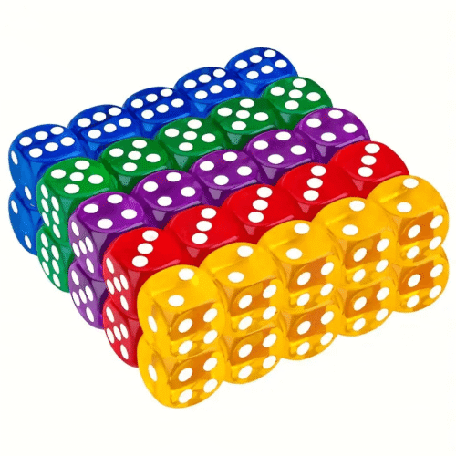 Mängutäringud – sobivad kasutamiseks CoolSofti lauamängudes, nagu Kiki & Sügis või Kivi-paber-käärid seiklus. 🎲🦒