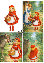 Muinasjutt Punamütsike – jutustamispildid