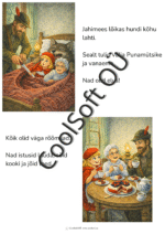 Punamütsikese muinasjutu illustratsioonid ja jutustamispildid lastele