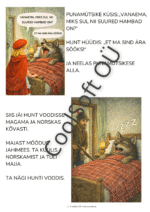 Punamütsikese muinasjutu illustratsioonid ja jutustamispildid lastele